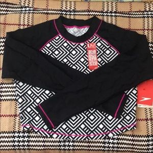 Speedo cropped rash guard, long sleeve